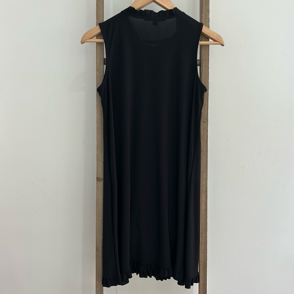 Nick And Nash Elegant Black Sleeveless Ruffle Trim Women’s Size Small Dress - Picture 5 of 7